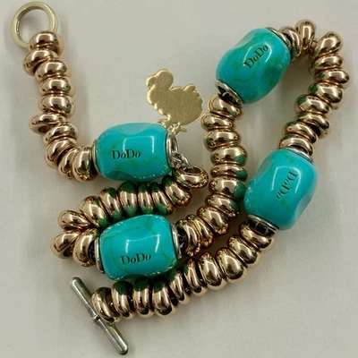 Dodo Pomellato 1 Pepita Turchese Azzurra Rara Introvabile Ciondolo Collana Bracc - Bild 1 von 4