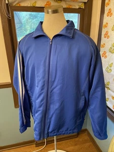 Chaqueta forrada de malla KOBE Sportswear para hombre XL azul con rayas blancas en las mangas - Imagen 1 de 4