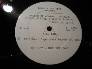 Will King - "Backed Up Against The Wall / I'm Sorry" TOTAL EXPERIENCE 12" Single - Bild 1 von 2