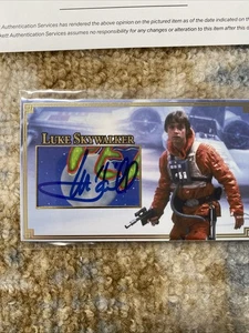 Tarjeta personalizada firmada por Mark Hamill Star Wars 3x5 Beckett LOA Empire Strikes Back 1/1 - Imagen 1 de 9
