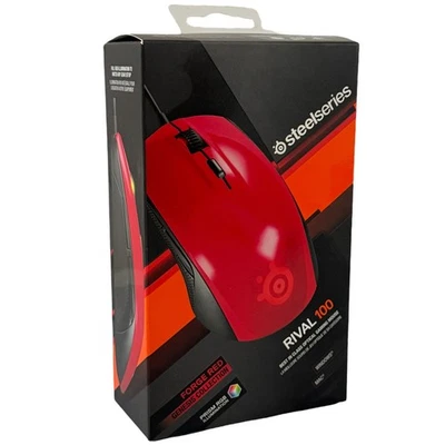 SteelSeries Rival 100 Gaming Mouse Forge Red Genesis RGB Optical NEW - Image 1 of 4