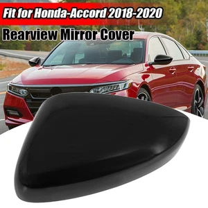 Left Side Mirror Cover Cap Replacement Glossy Black Fits HONDA ACCORD 2018-2022 - Picture 1 of 10