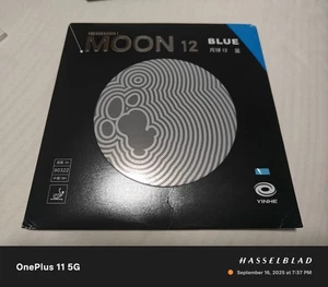 Nuovo Yinhe ping pong gomma luna 12 colore blu medio duro - Foto 1 di 2