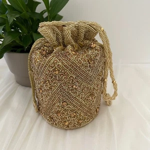 Indian Potli Bags Wedding Bags Ladies Hand Bags Clutch Bags - Picture 1 of 2
