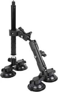 Support Voiture pour Insta360, Kit de Montage Ventouses 4 en 1 avec Bâton Selfie Invisible - Photo 1 sur 6
