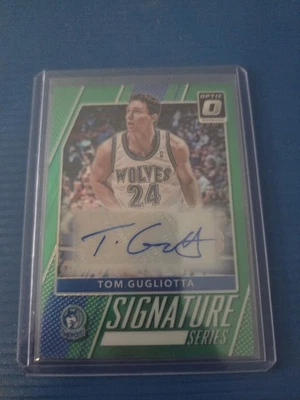 2017 Panini Donruss Optic  GreenPrizm 5/5 Tom Gugliotta #67 Auto 1/1 - Image 1 of 2