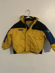 Vintage Columbia gelbe Jugend Skijacke Größe 6/7 Schneemantel schwerer Winter - Bild 1 von 6