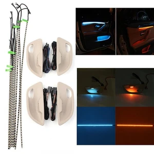 Dual Color Car Interior Led Ambient Door Light Stripes Fit BMW 5 Series F10/ F11 - Bild 1 von 12