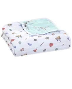 New Aden & Anais Essentials Harry Potter Hogwarts Cotton Muslin Blanket - Picture 1 of 8