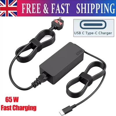 Cargador de portátil tipo C 65W - USB C para Apple, Lenovo, Samsung, Acer, Notebook NUEVO Foto 1 de 4