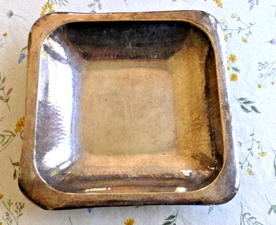 kleine silber farbige Schale, 21x21x4 cm - Bild 1 von 4