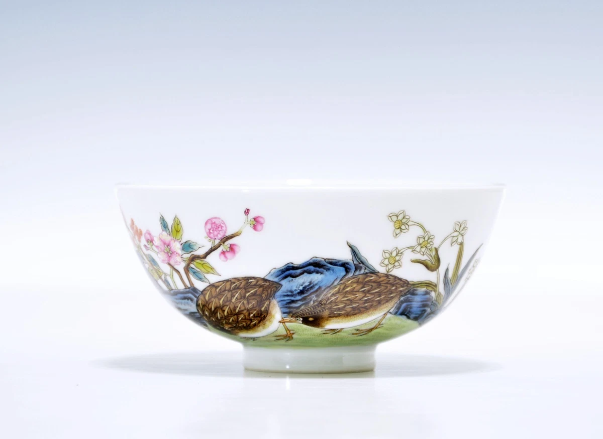 粉彩玫瑰在中国古董碗| eBay