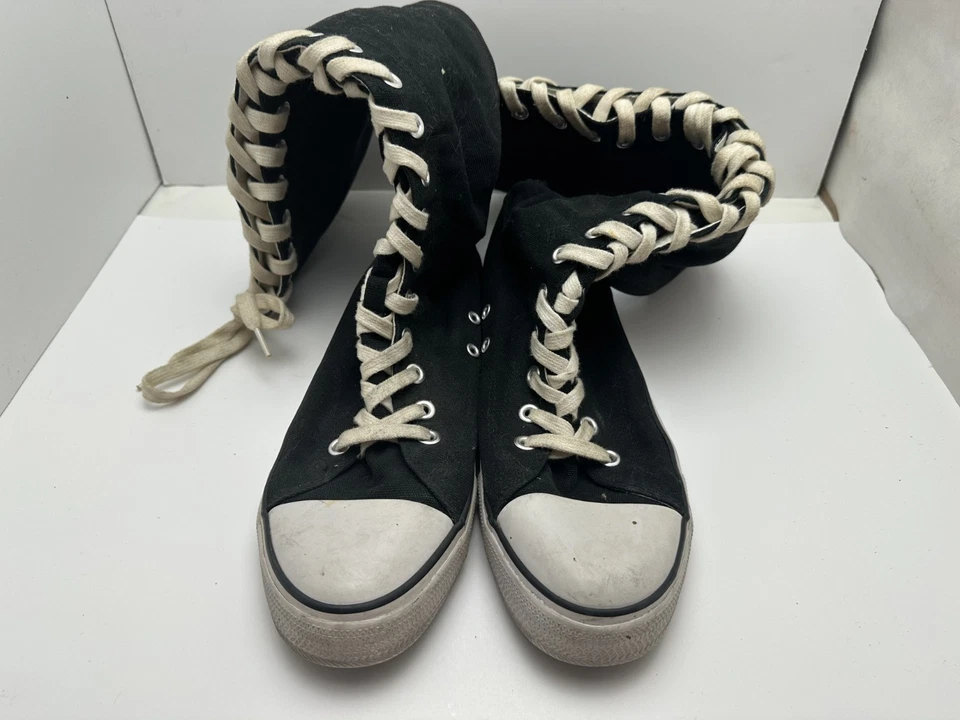 Converse Vintage Knee High Lace Up Boots USA Size 10 - Image 1 of 4