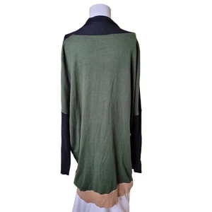 Minnie Rose size L/XL women cardigan sweater colorblock pockets ribbed - Picture 1 of 6