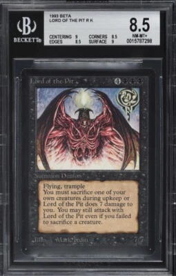 Beta Lord of the Pit BGS 8.5 ++ Graded Magic MTG - Image 1 of 4
