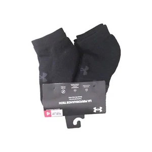 UNDER ARMOUR Boy Socks Low Cut Wicking Cushioned 6 Pack Shoe Size 13.5K-4Y Black - Picture 1 of 2