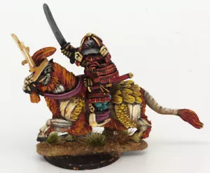Samurai Dwarf Armoured Dwarf With Katana Mounted On Ki-Rin 28mm Metal Unpainted - Picture 1 of 4