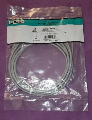 (4) PANDUIT UTPCH10GYY CAT5E 8 CONDUCTOR PATCH CORD 10FT GRAY *NEW* - Image 1 of 3