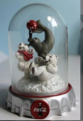 FRANKLIN MINT COCA COLA  POLAR BEARS - -NORTH POLE PLAYMATE - Image 1 of 3