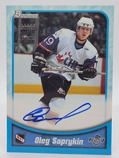 1999 Bowman CHL Autographs Silver #BA33 Oleg Saprykin