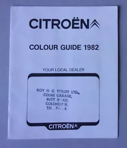 CITROEN RANGE orig 1982 UK Mkt Colour Guide Brochure - 2CV6 Dyane Visa GSA CX - Picture 1 of 3