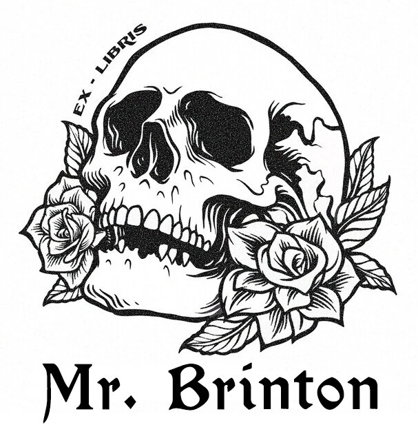 Sello Ex Libris, sello de biblioteca, sello de calavera, sello de placa de libro, tallado a mano Foto 1 de 1