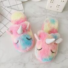 unicornio Arco Iris peluche de colores , zapatos de casa para niña