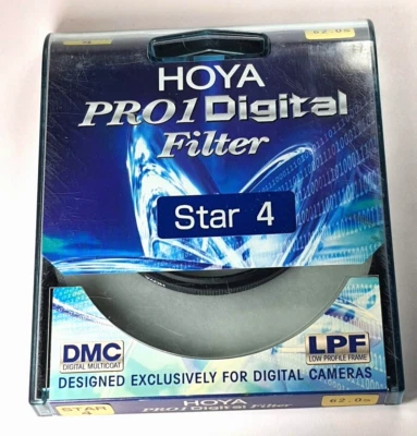 Hoya 62mm Pro1 DMC LPF Star4 Glass Lens Filter 62 mm Japan Star 4 Multi Coated - Image 1 of 4