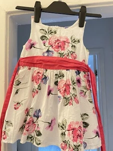 Unicorn Flowered Lined Dress Aged 2 Years Cotton - Picture 1 of 10