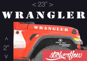 Wrangler Vinyl Decal Sticker 23 inch long pair x2 fits jeep wrangler - Picture 1 of 1