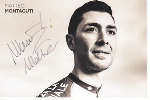 Matteo MONTAGUTI - Italia, ciclismo, equipo Ag2r 2017, ¡autógrafo original! - Imagen 1 de 1