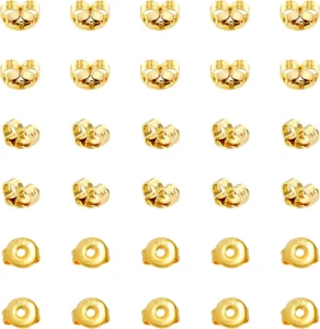 30Pcs Earring Backs for Studs, 18K Gold Butterfly Shape Ear Backings Replacement - Picture 1 of 12