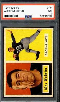 1957 Topps #121 Alex Webster - PSA 7 (High End) - Image 1 of 2