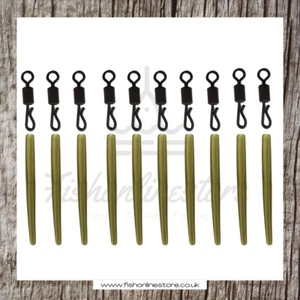Weedy Green Anti Tangle Sleeves Complete With Size 8 Quick Change Swivels - Picture 1 of 1