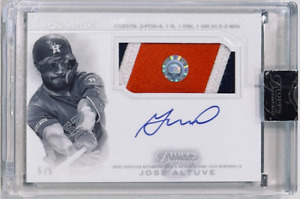 2020 TOPPS DYNASTY SILVER 'ON THIS DAY' 7/21/19 JOSE ALTUVE AUTOGRAPH 5/5 AUTO