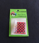 Vintage Minatures Dollhouse Furniture Checker Board &amp; Checkers NEW!!!