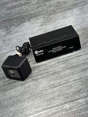 CE LABS VG41DA VGA Video Distribution Amplifier Four Output Works  - Image 1 of 4