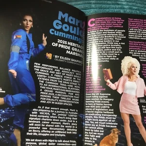 GET OUT Mag C Lauper, drag Marti Gould Cummings NYC Pride Grand Marshal 2025 Gay - Picture 1 of 24