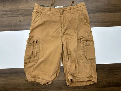 Arizona Jeans Mens 30 Brown Thick Cotton Drawstring Cargo Shorts Beige Tan - Image 1 of 4
