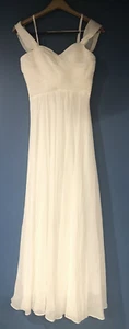 Ivory Wedding/formal/reception full length dress with off the sholder straps - Picture 1 of 9