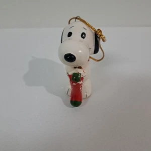 Snoopy Christmas Ornament Peanuts No Marking Some Wear - Imagen 1 de 5