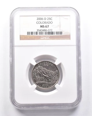 MS67 2006-D Washington State Quarter Colorado NGC *6366 - Image 1 of 3