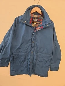 Woolrich Flannel Plaid Wool Lining 2 Pocket Jacket Size Large Made In USA - Picture 1 of 10
