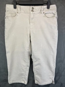 Workshop Denim Capri Pants - Womens Size 6 - Beige - Stretch - STAINED (3436) - Picture 1 of 19