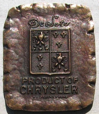 MEDALLA PUBLICITARIA DE BRONCE DESOTO 1928 1929 MUY RARA #BB325 Foto 1 de 4