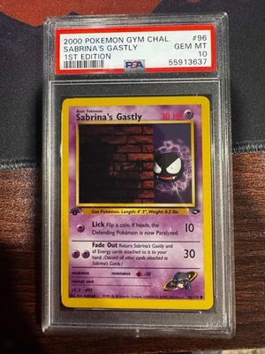 Sabrina's Gastly 96/132 Gym Challenge 1st Edition Japanese Pokemon PSA Grade 10 - Image 1 of 2