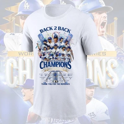 HOT SALE!! LA Dodgers Back 2 Back World Series Champions 2024 2025 FREESHIP - Image 1 of 4