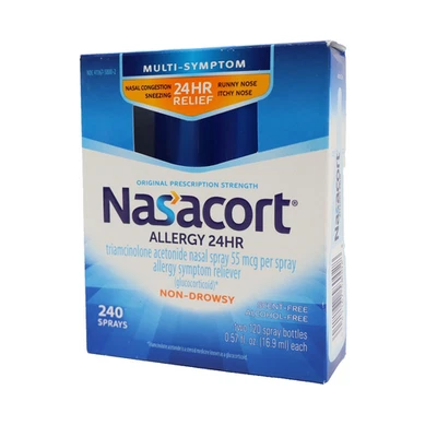 Spray nasal para alergias Nasacort 24 horas para adultos, 240 aerosoles sin somnolencia EXP 11/2025 Foto 1 de 4