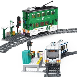 Zug Schiene City Power U-Bahn Blöcke Kinder Gebäude Spielzeug für Jungen - Bild 1 von 11