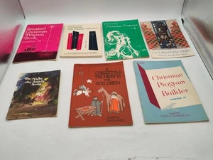 VINTAGE-VARIOUS CHRISTMAS PROGRAMS FOR CHURCH/SCHOOLS-LOT OF 7 BOOKS-NICE-RARE** - Picture 1 of 9